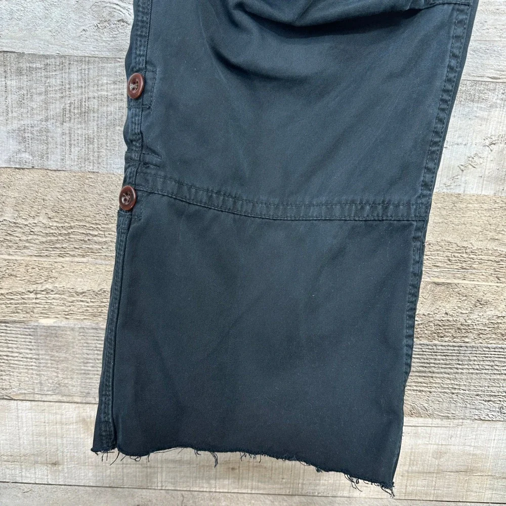 VTG Polo Ralph Lauren 381 Blecker Black Cargo Workpants‎ Flannel-lined Hem Sz 38